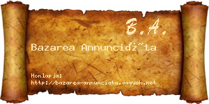 Bazarea Annunciáta névjegykártya